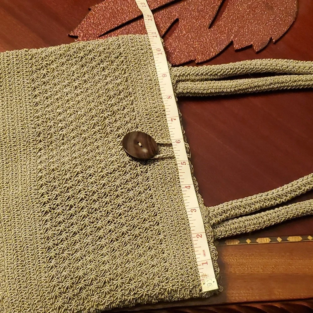 J. Jill Beige Woven Straw Satchel